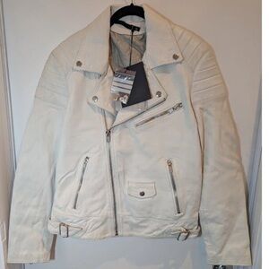 BLK DNM white leather Jacket